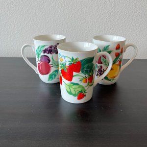 Otagiri Strawberry Fruit Mugs // Set of 3 // Made in Japan // Angela Ackerman
